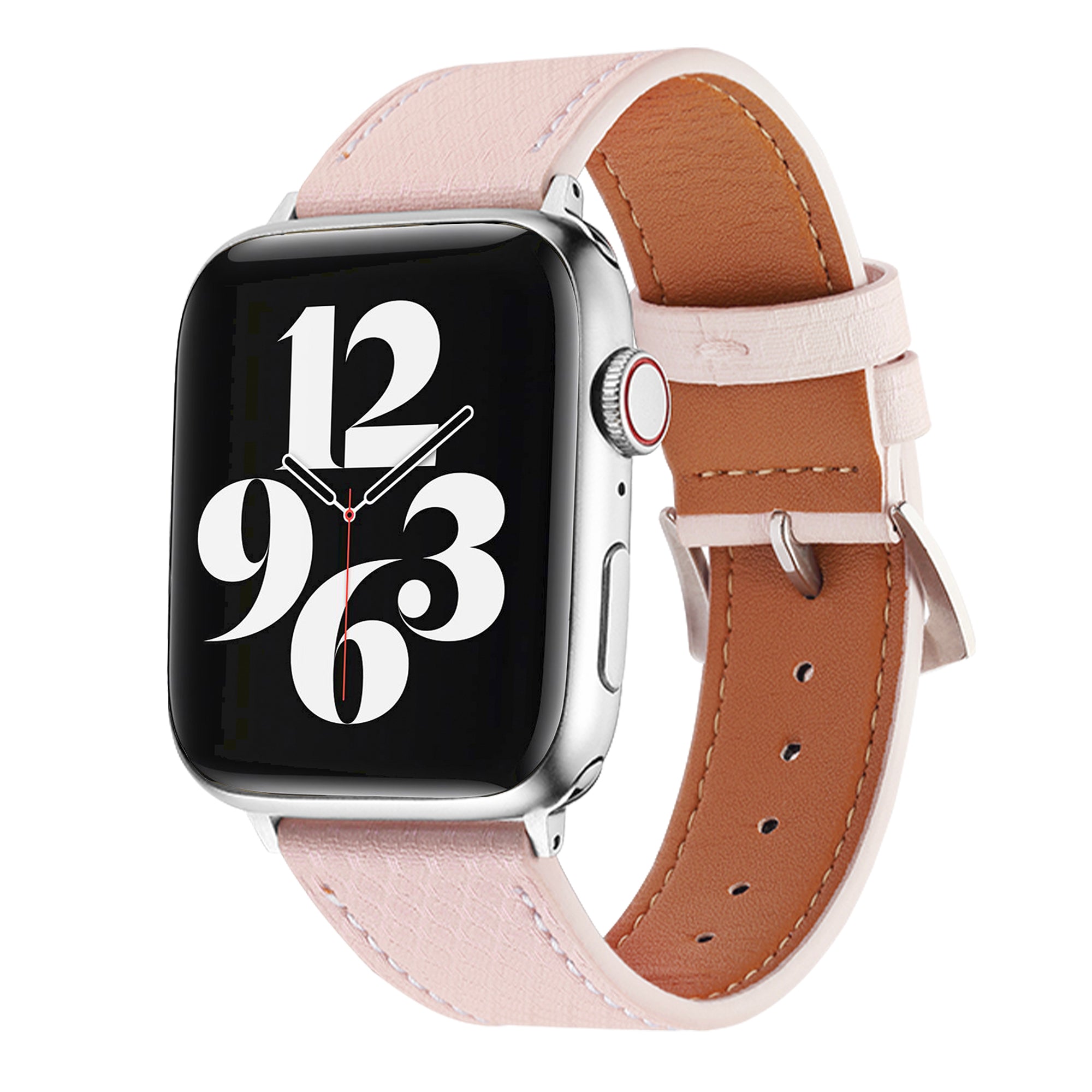 Veganes Lederarmband der Apple Watch – Pastellrosa