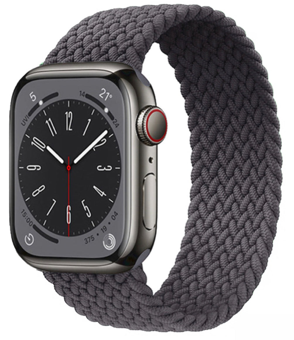 Geflochtenes Soloarmband für die Apple Watch – Space Grau