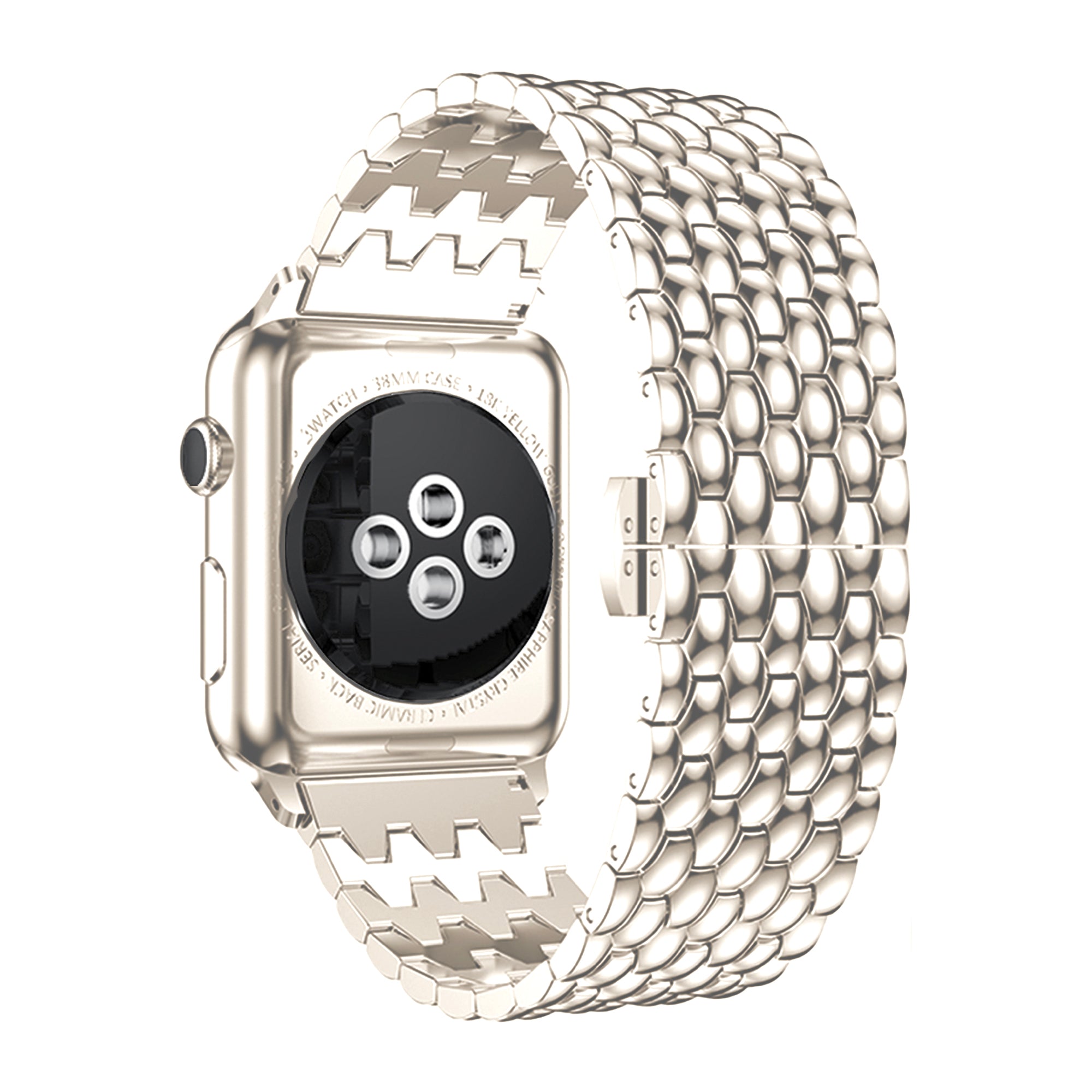 Apple Watch Stahl-Drachenarmband – Sternenlicht