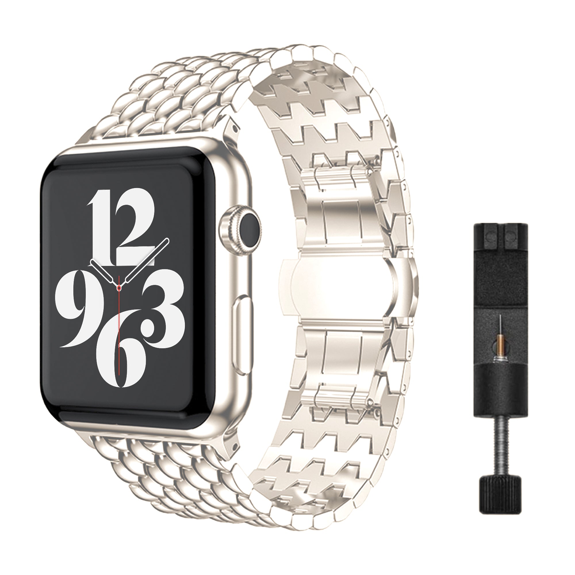 Apple Watch steel dragon strap - starlight