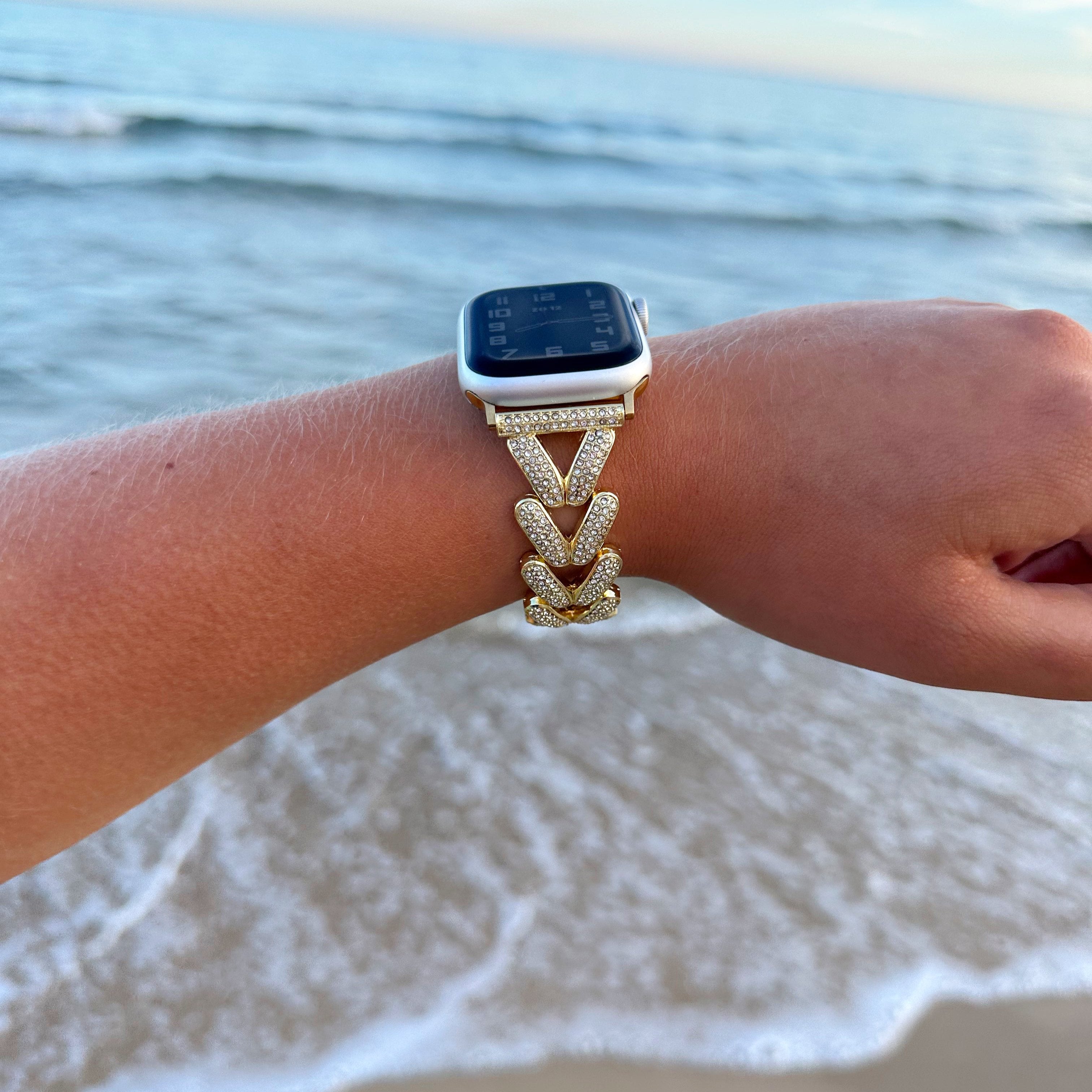 Apple Watch diamond V strap - gold