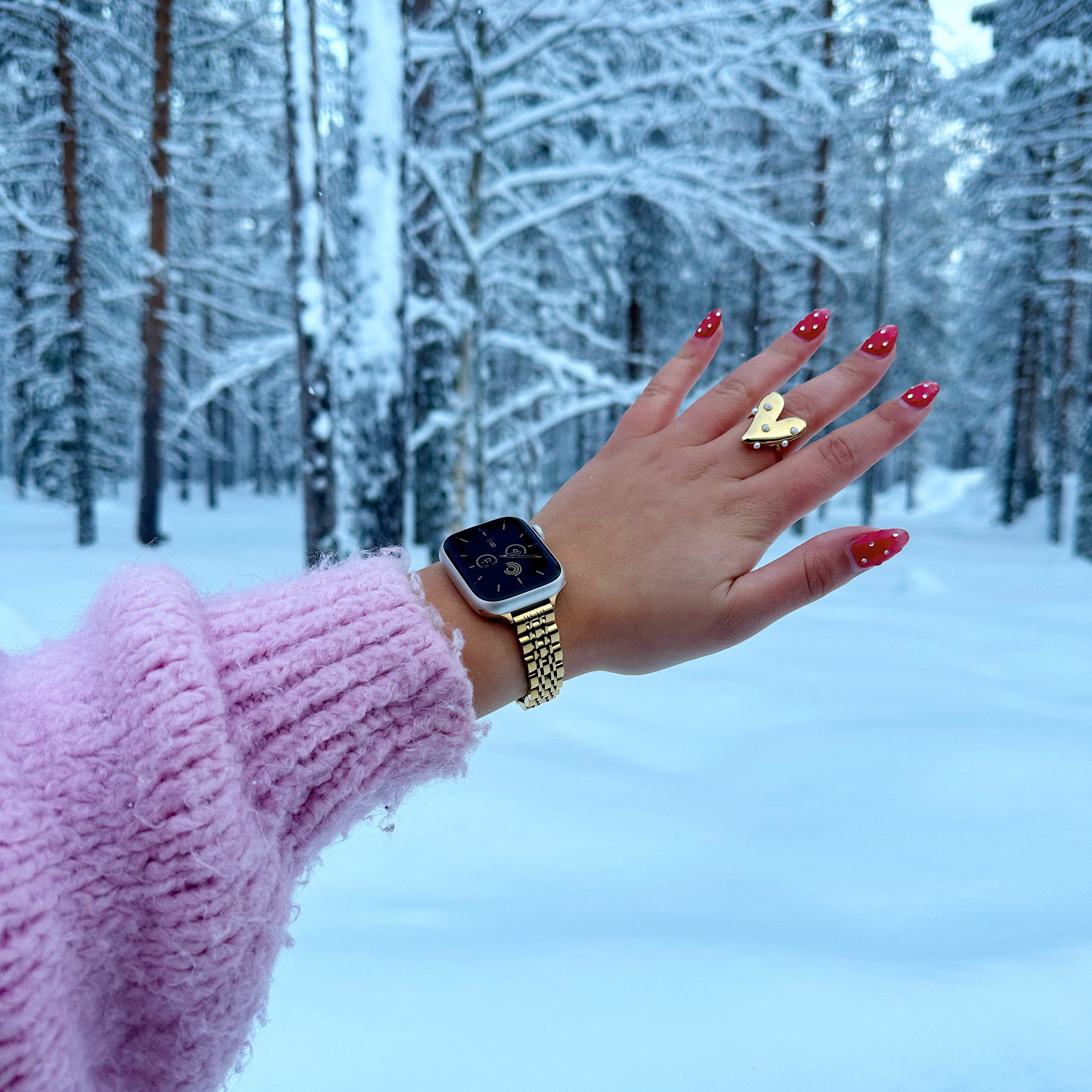 Apple Watch slim inspired bandje - goud