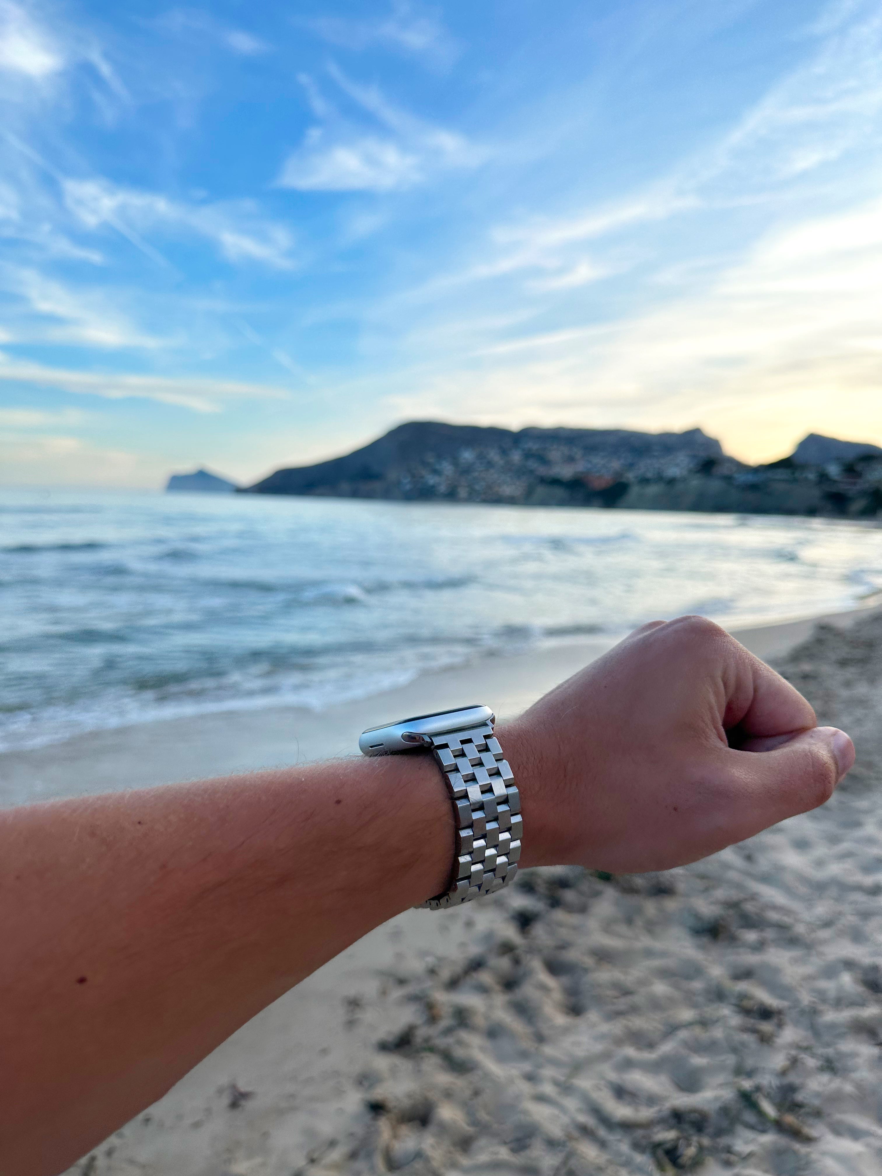 Würfelarmband für die Apple Watch – Silber