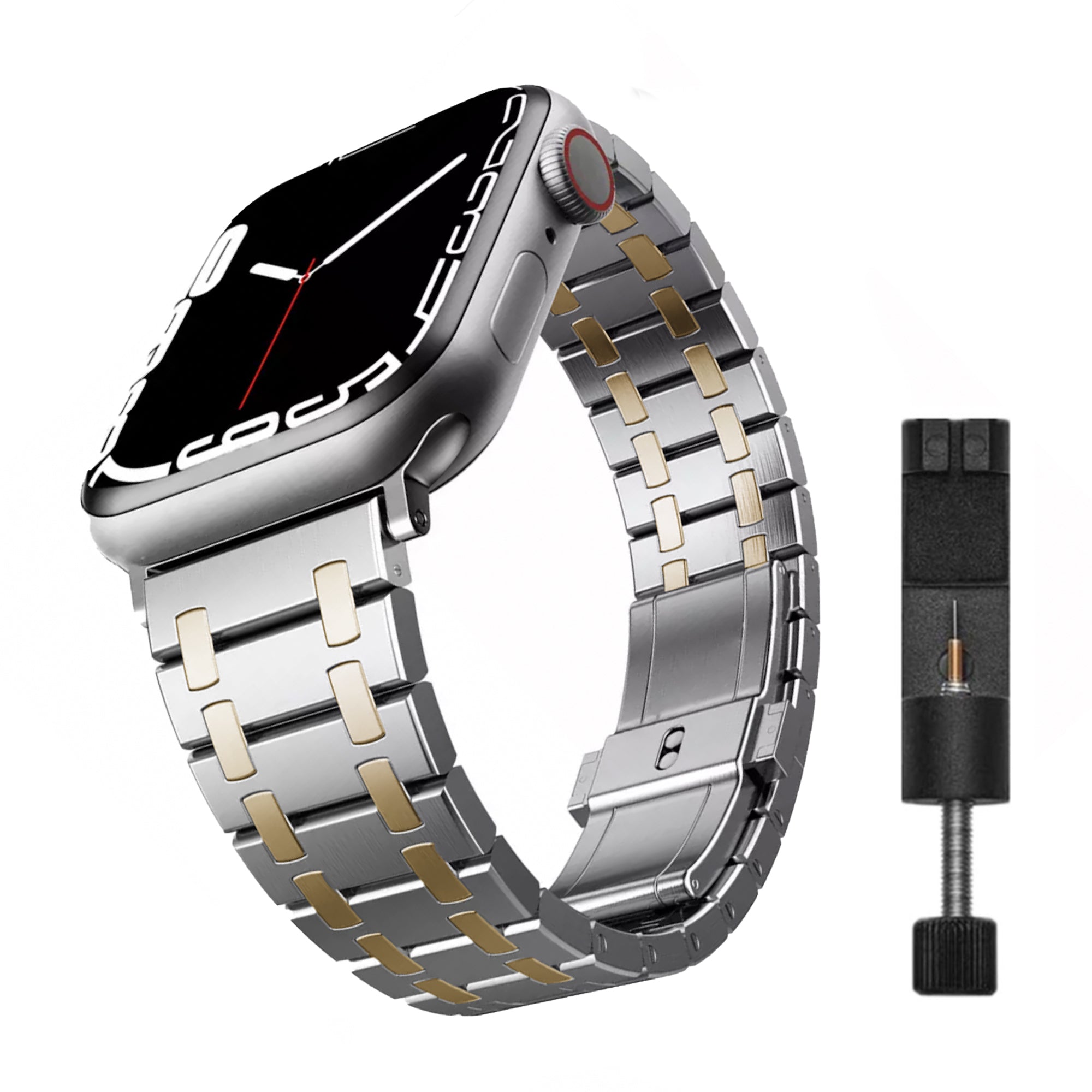 Von der Apple Watch AP inspiriertes Armband – Silbergold