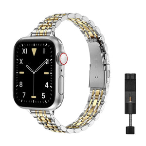 Apple Watch slim inspired bandje - zilver rosé