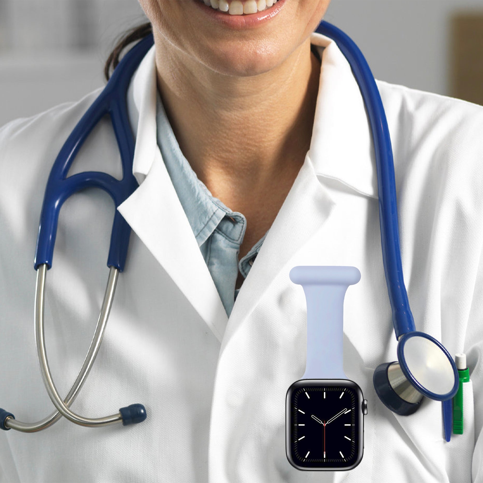 Apple Watch Krankenschwesterarmband – Hellblau