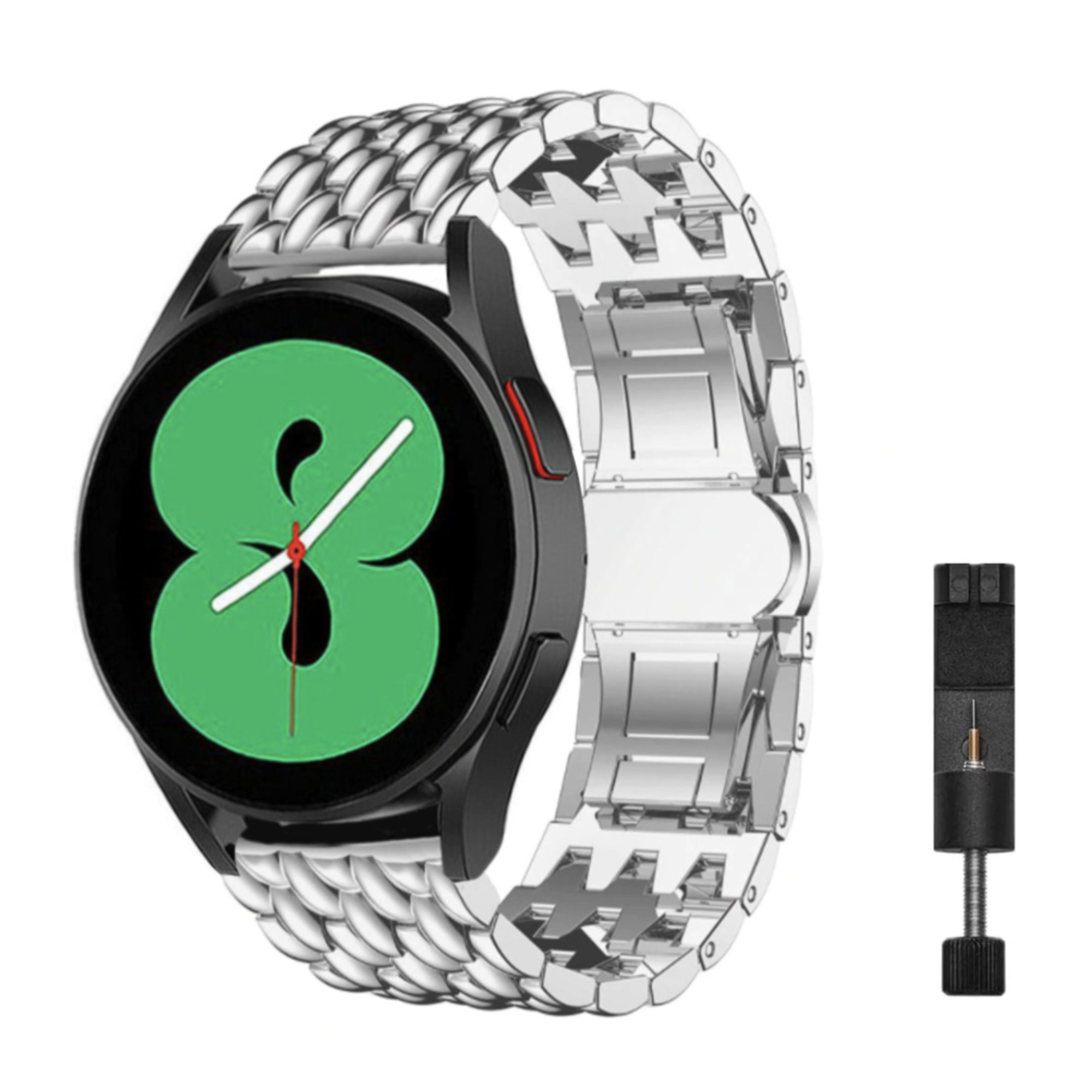 Samsung Galaxy Watch draken bandje voor watch 6 & 7  - zilver