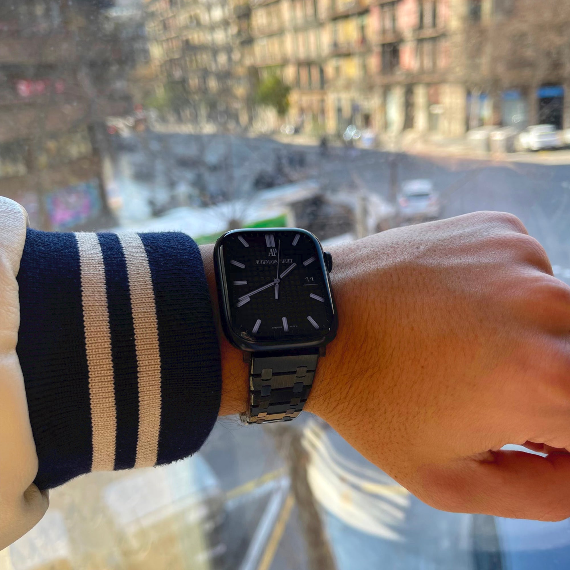 Apple Watch AP inspired band - zwart