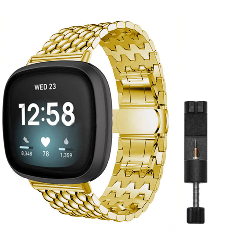 Fitbit Versa 3 / Sense draken band - goud