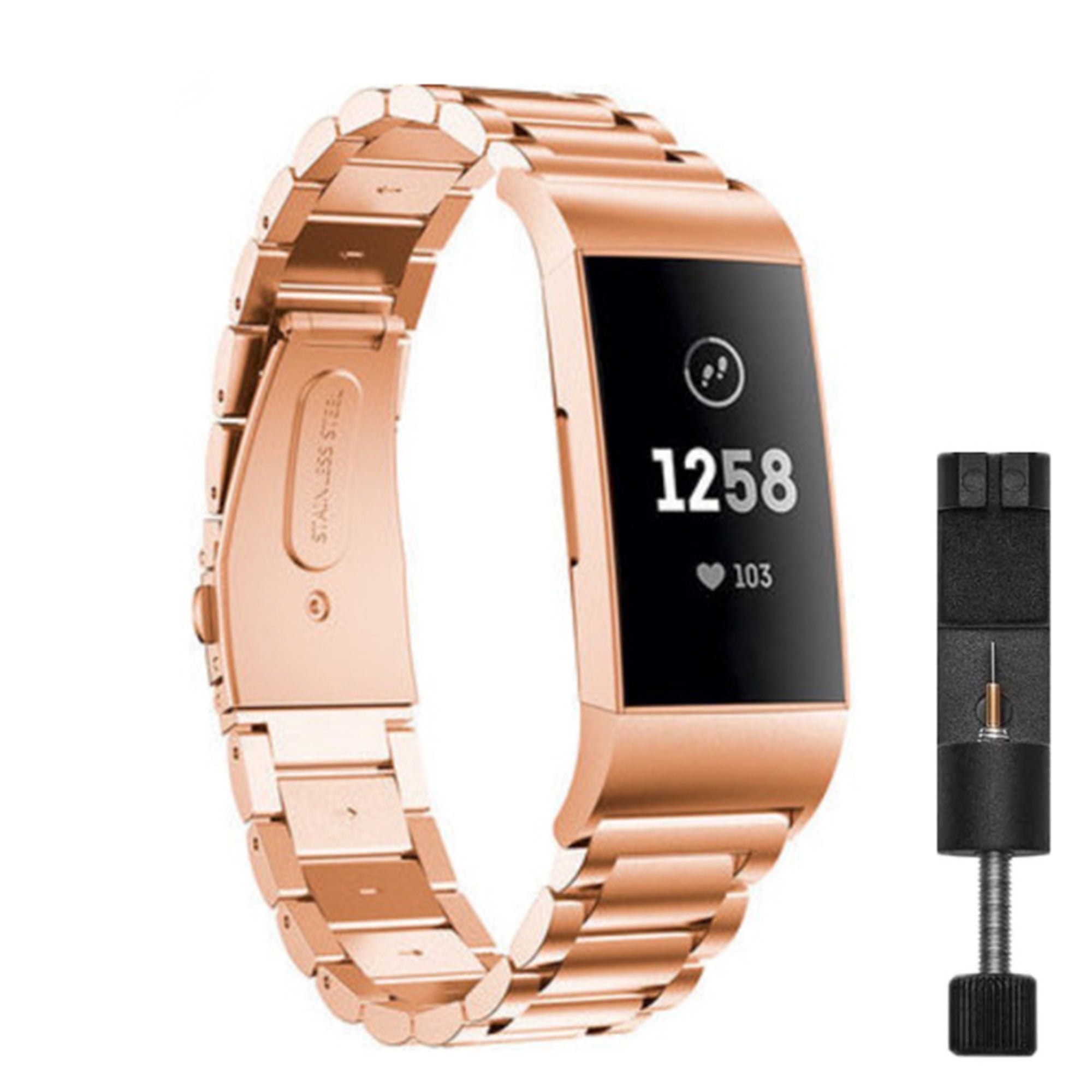 Fitbit charge 3/4 schakelbandje - rosé