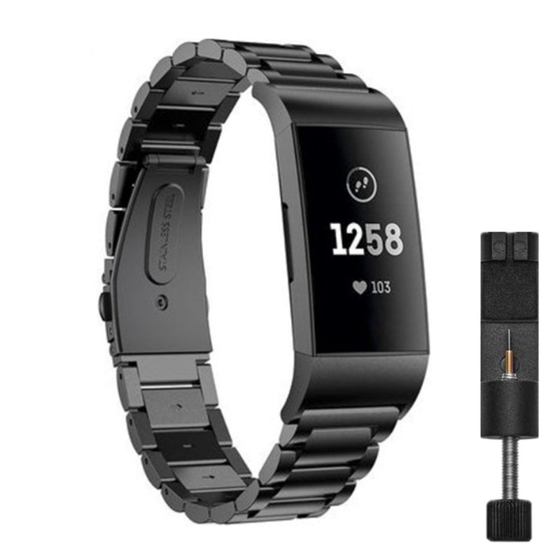 Fitbit charge 3/4 schakelbandje - zwart