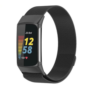 Fitbit charge 5/6 milanese band - roze