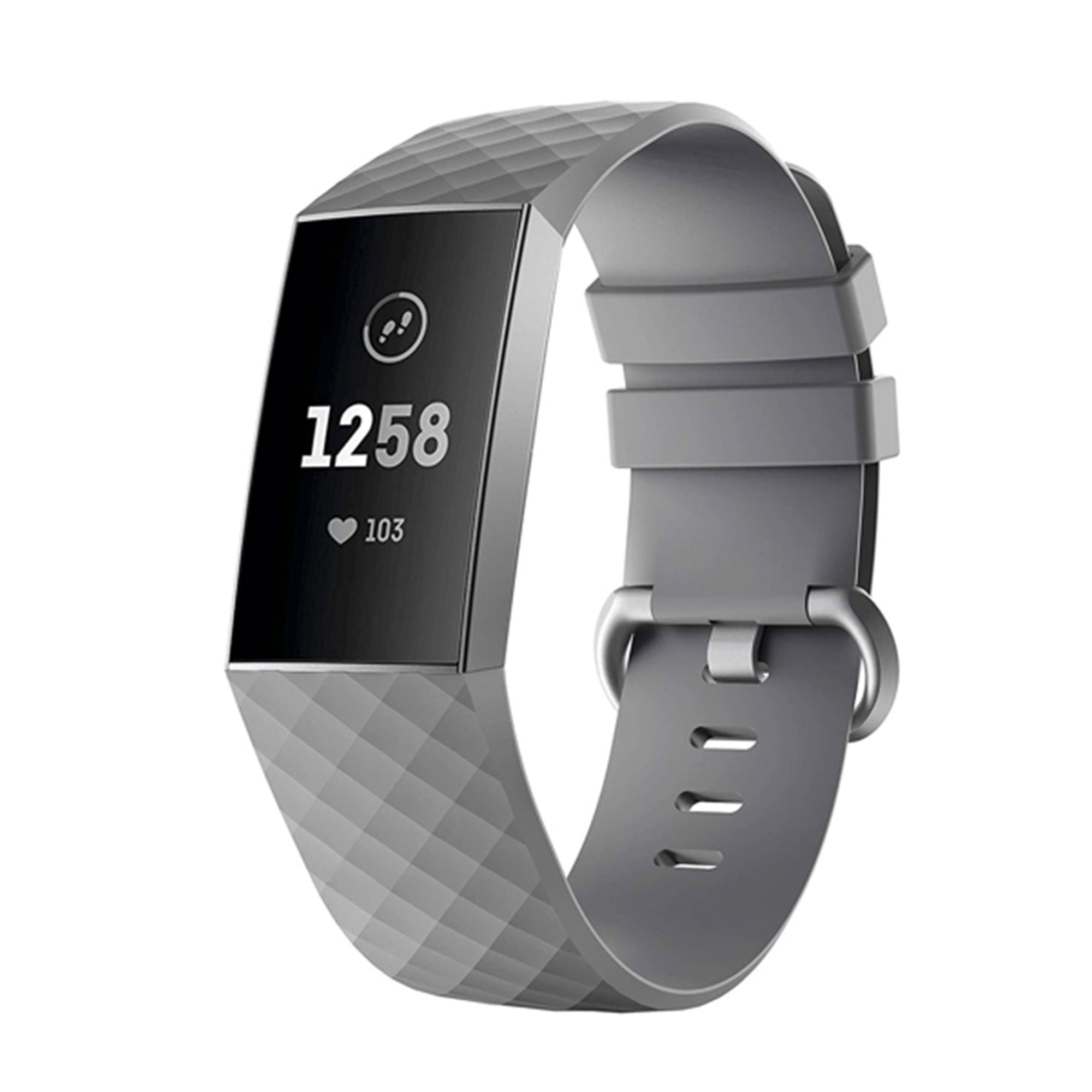 Fitbit charge 3/4 wafel bandje - grijs