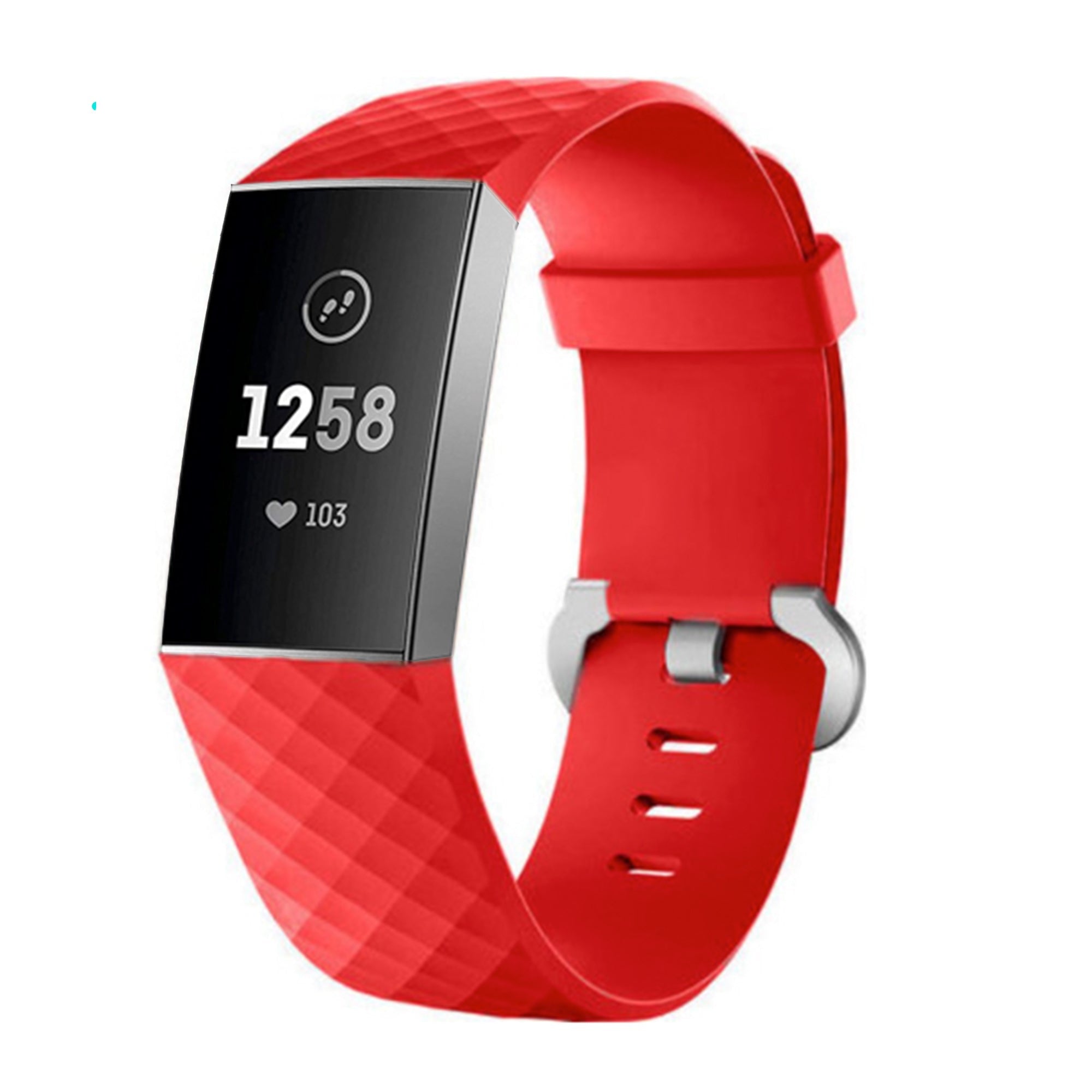 Fitbit charge 3/4 wafel bandje - rood