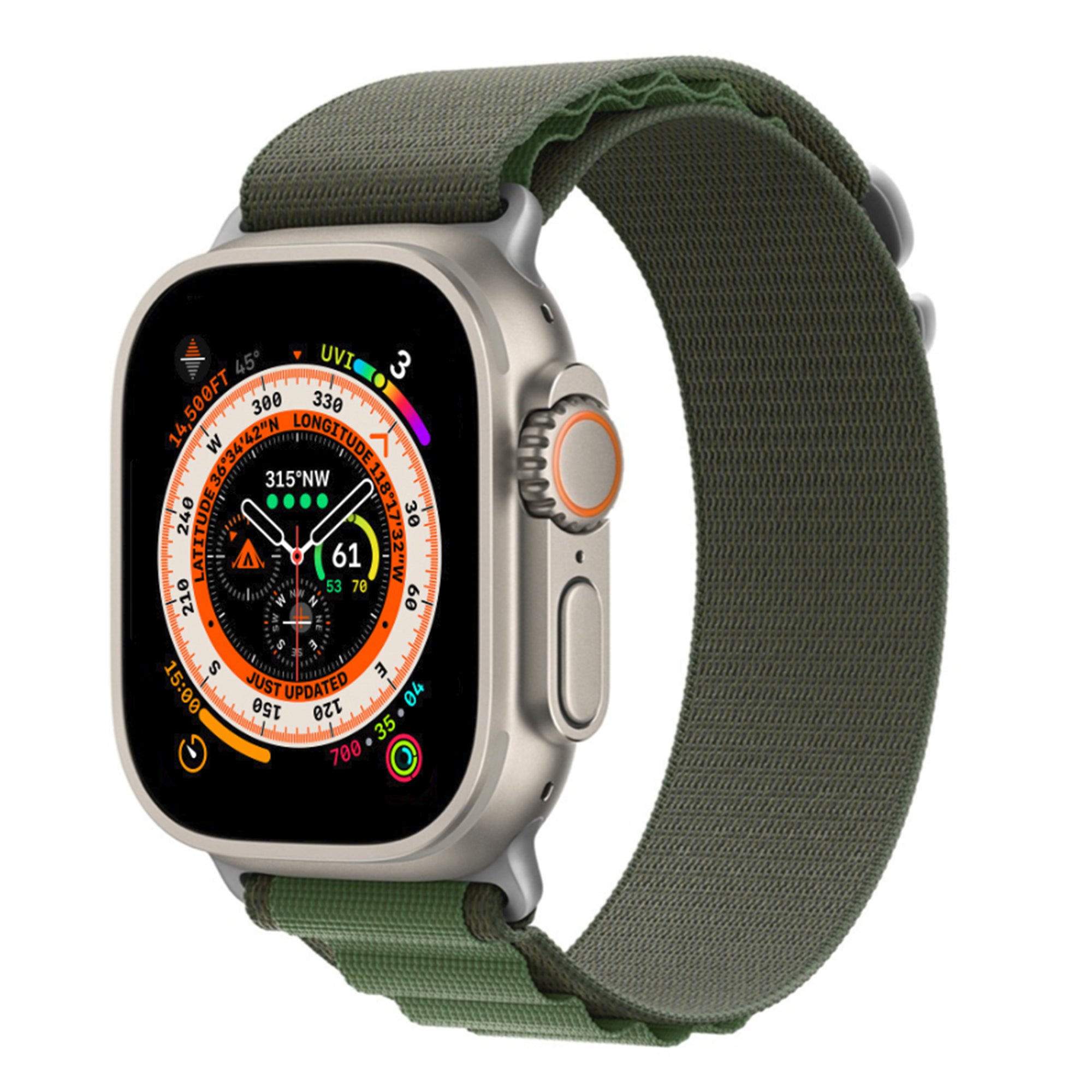 Apple Watch nylon alpine strap - green