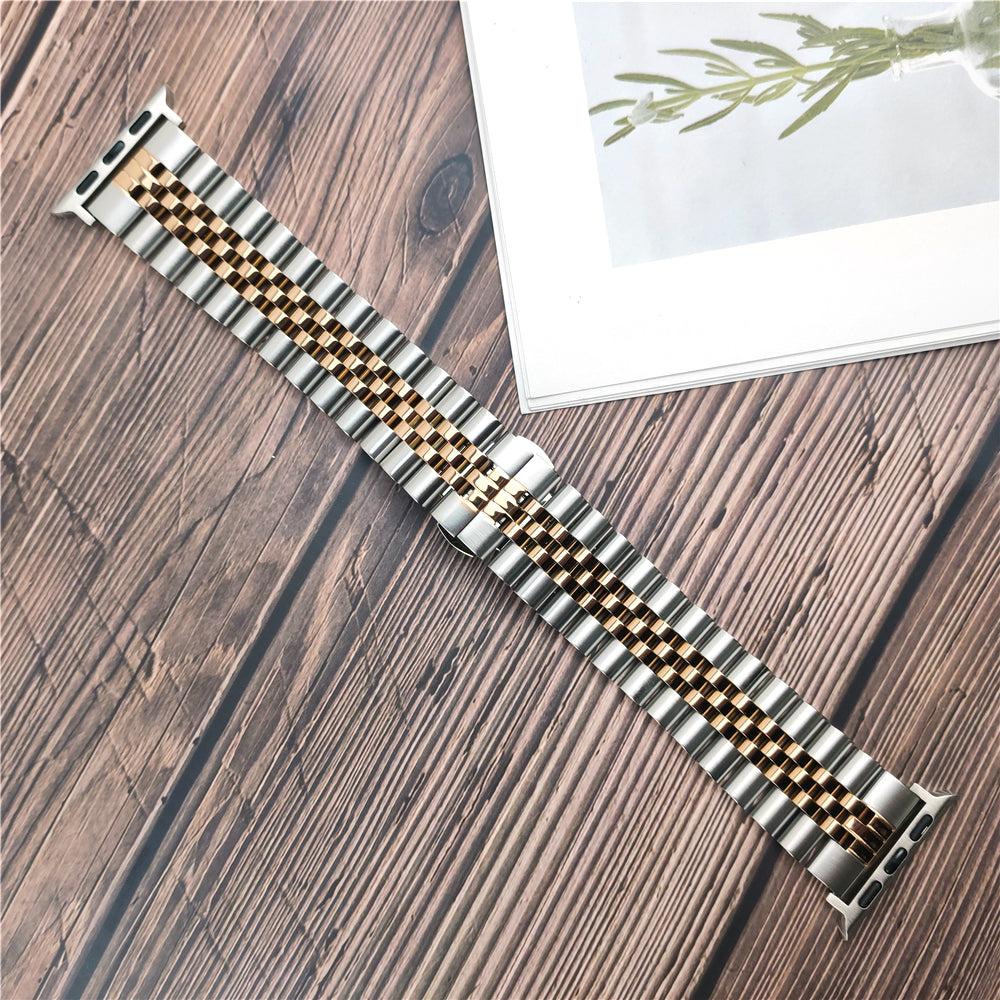 Apple Watch steel jubilee strap - silver rose