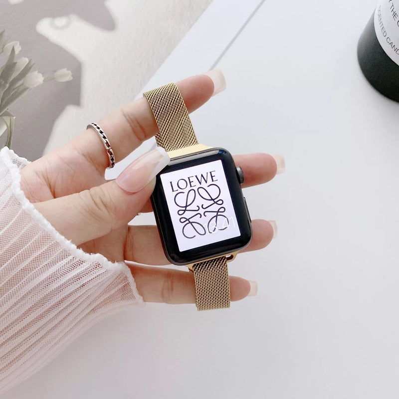 Apple Watch milanese slim band - goud