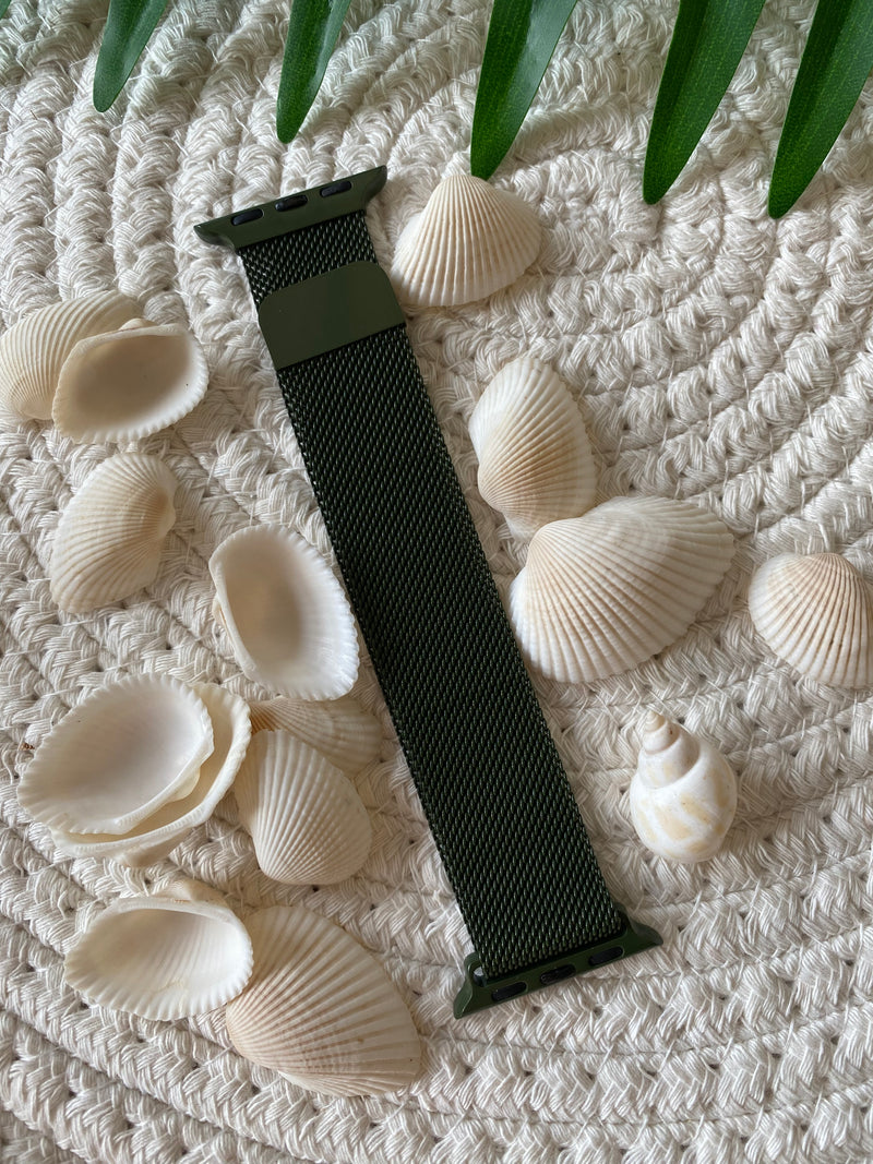 Apple Watch milanese band - donkergroen