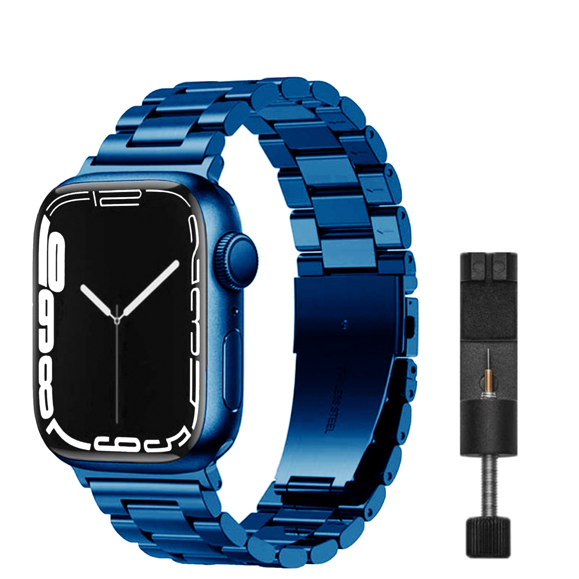 Apple Watch steel link strap - blue