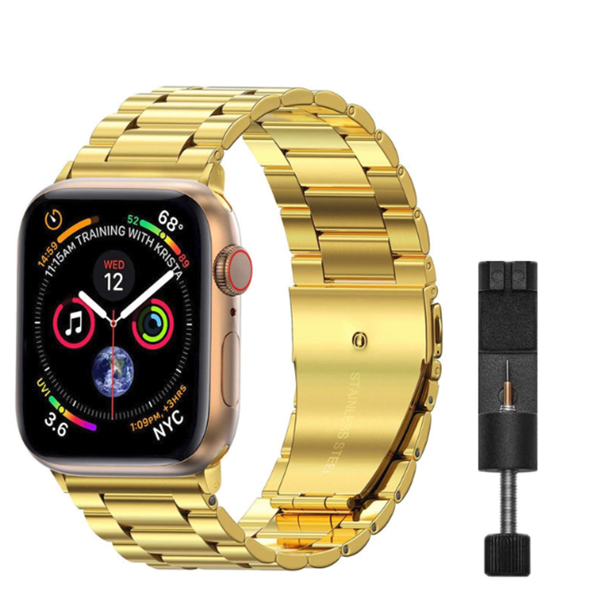 Apple Watch stalen schakel band - goud