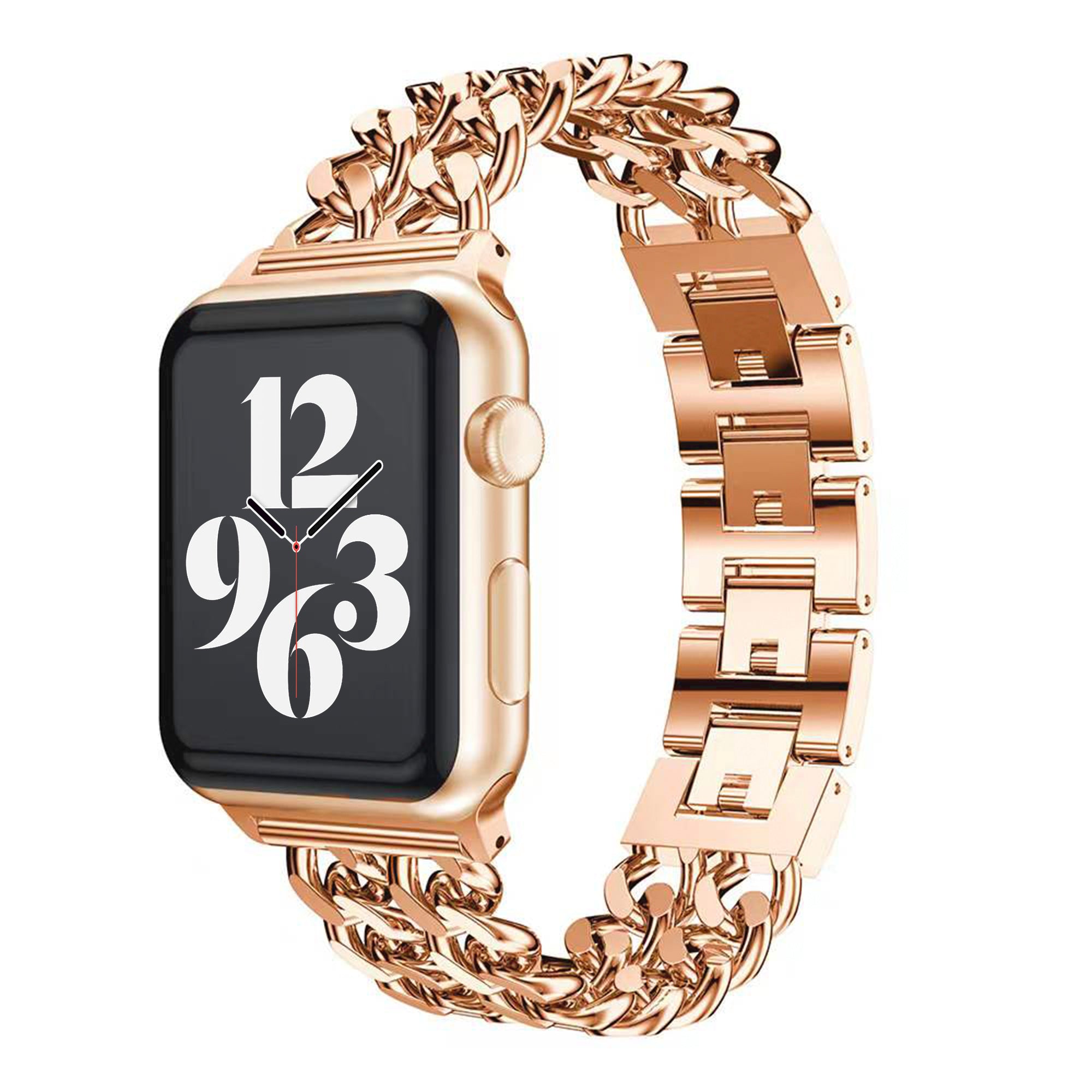 Apple Watch-Doppelkettengliederarmband – Rose