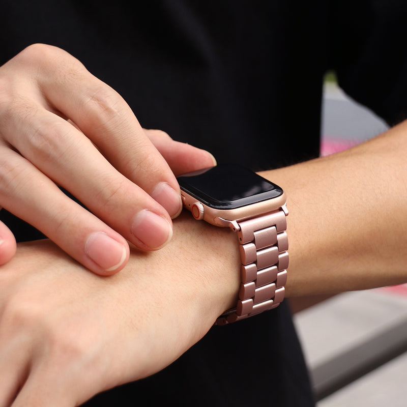 Apple Watch stalen schakel band - rosé