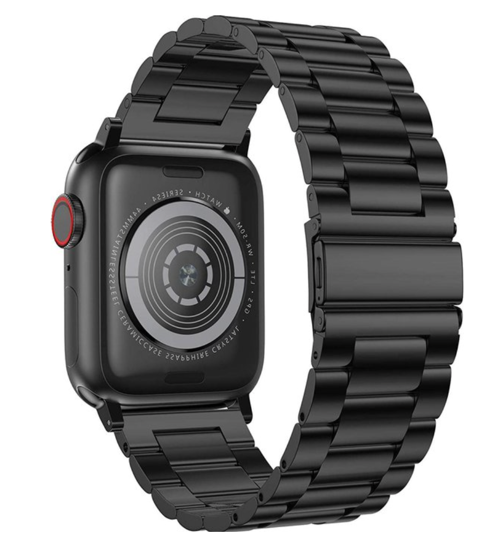 Apple Watch Stahlgliederarmband – Schwarz