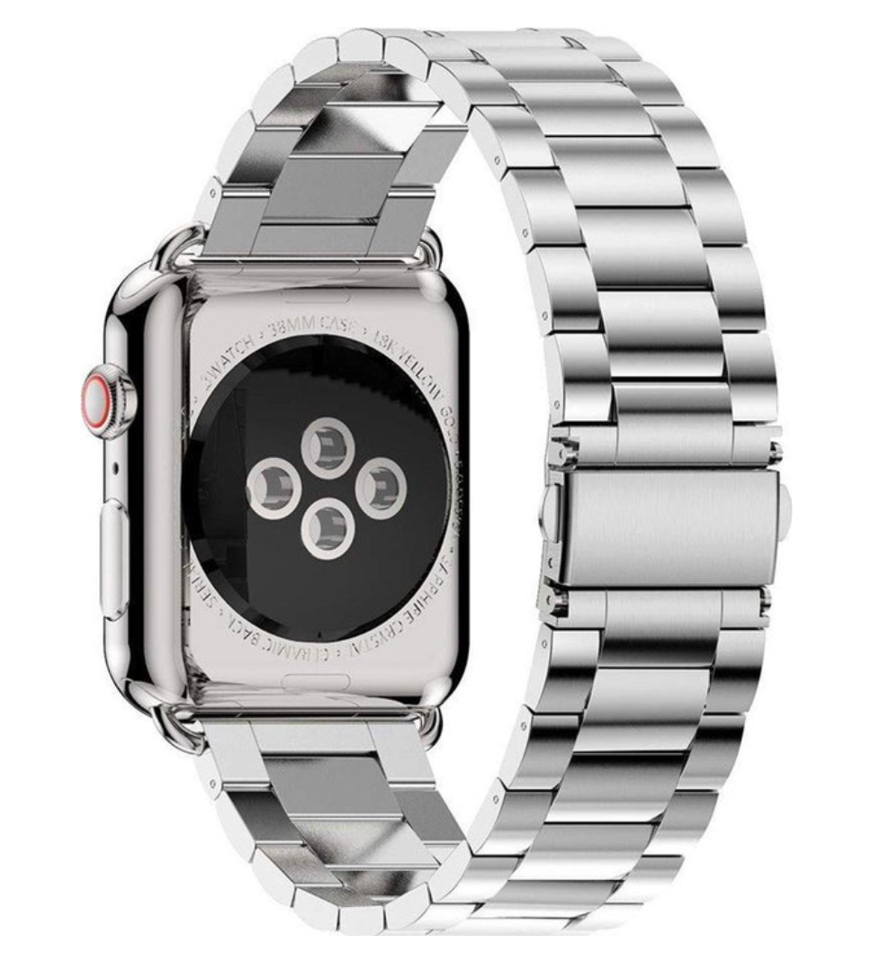 Apple Watch stalen schakel band - zilver