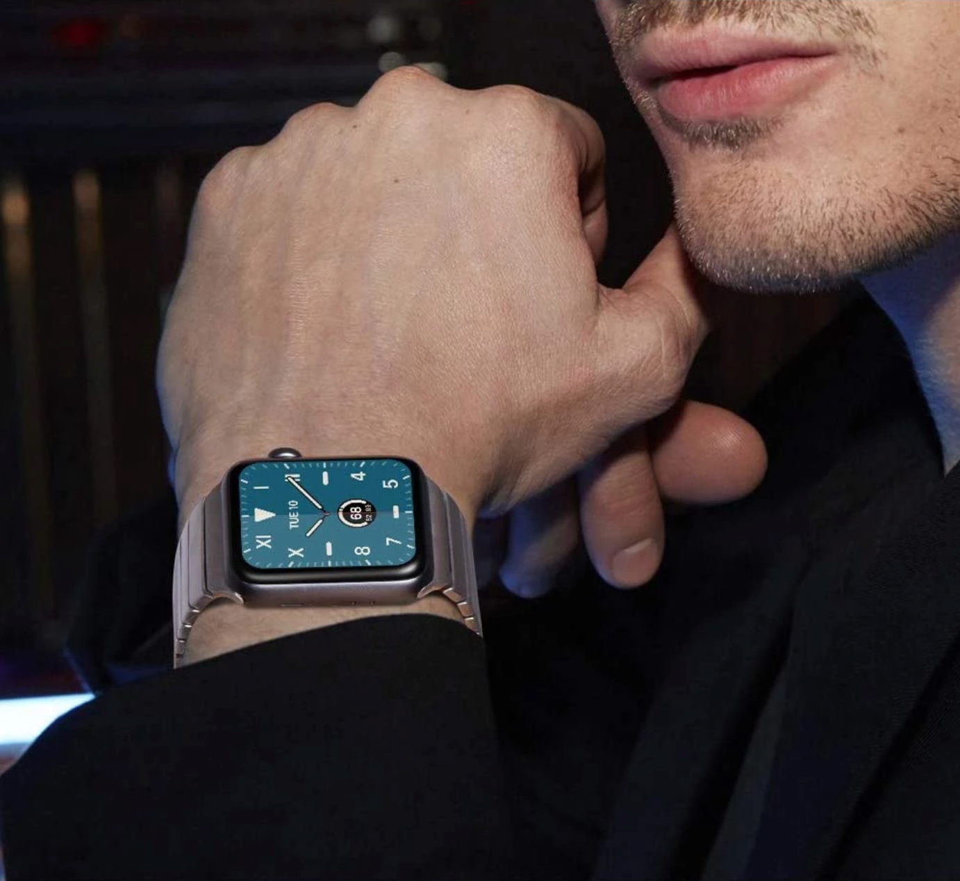 Apple Watch Stahlgliederarmband – Silber