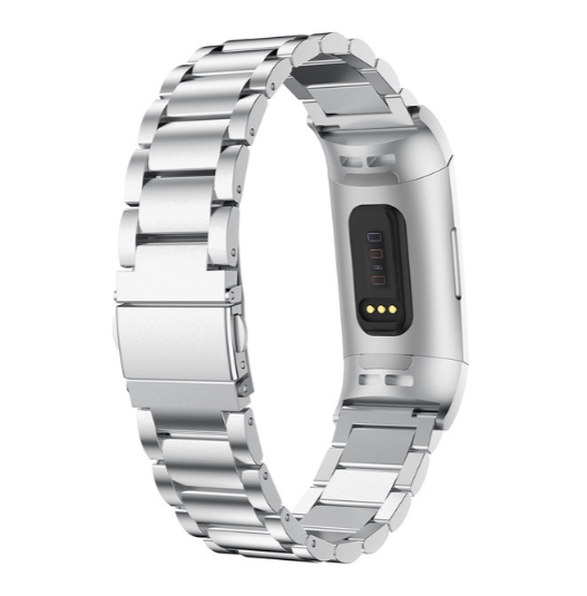 Fitbit charge 3/4 link band - silver