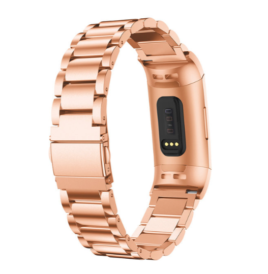 Fitbit charge 3/4 link strap - rose