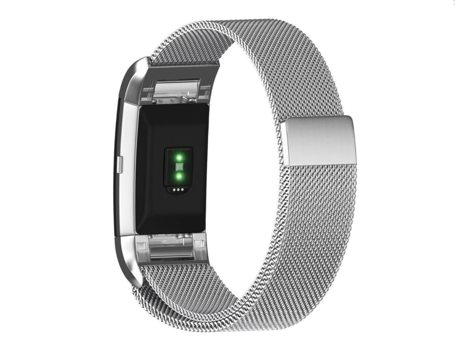 Milanaise-Armband für Fitbit Charge 2 – Silber