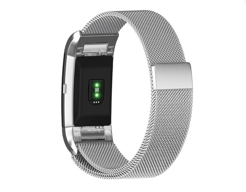 Fitbit charge 2 milanese band - zilver