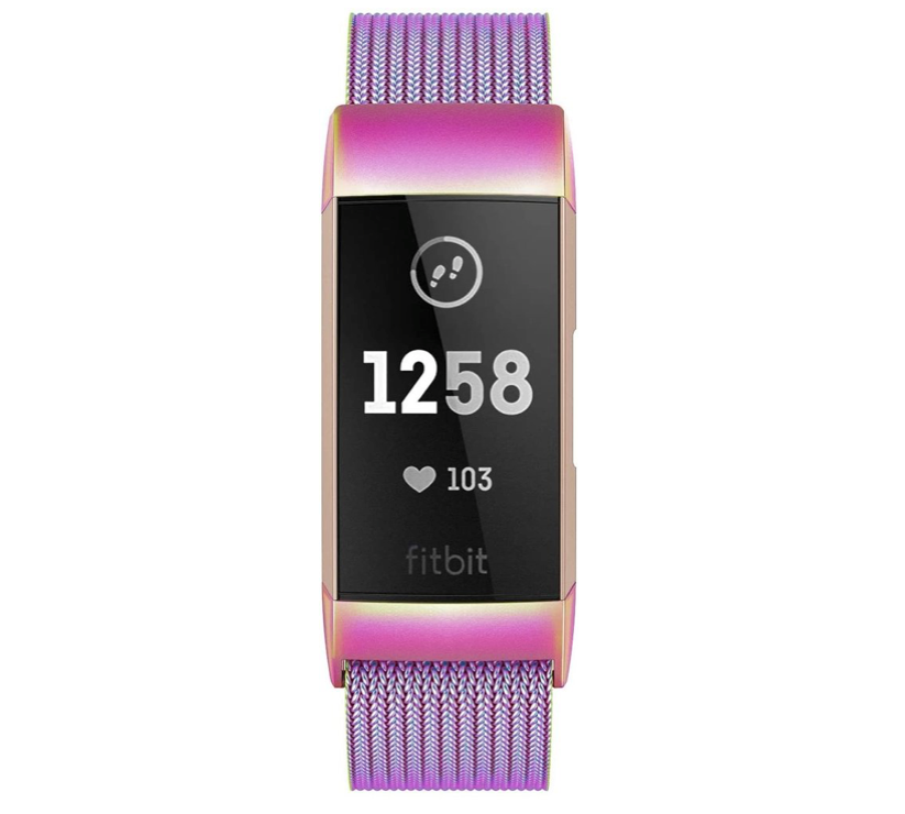 Fitbit charge 3/4 milanese band - regenboog