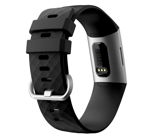 Fitbit charge 3/4 waffle strap - black