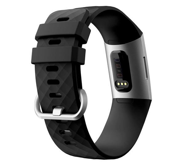 Fitbit charge 3/4 wafel bandje - zwart