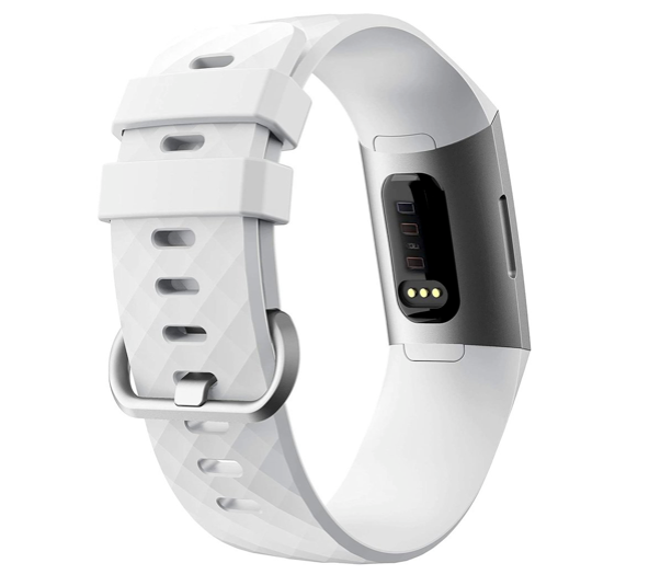 Fitbit Charge 3/4 Waffelarmband – Weiß