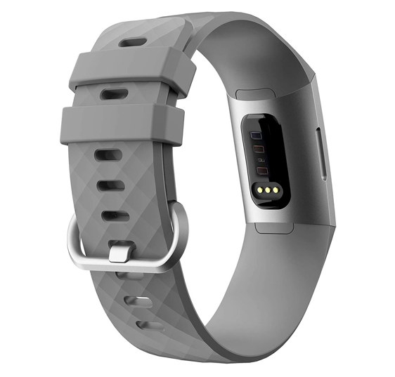 Fitbit Charge 3/4 Waffelarmband – Grau