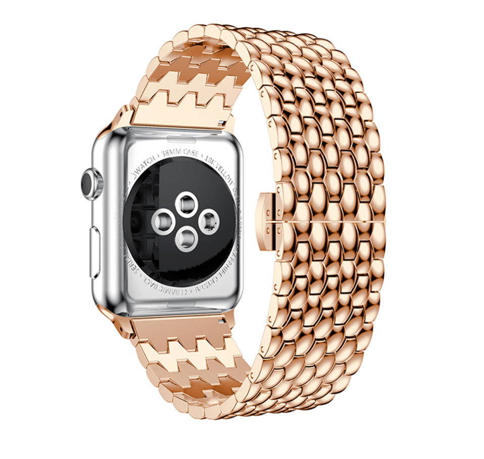 Apple Watch Stahl-Drachenarmband – Rose