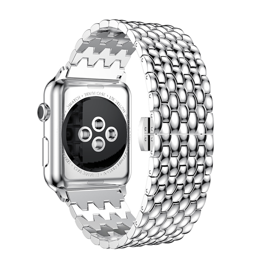 Apple Watch stalen draken band - zilver