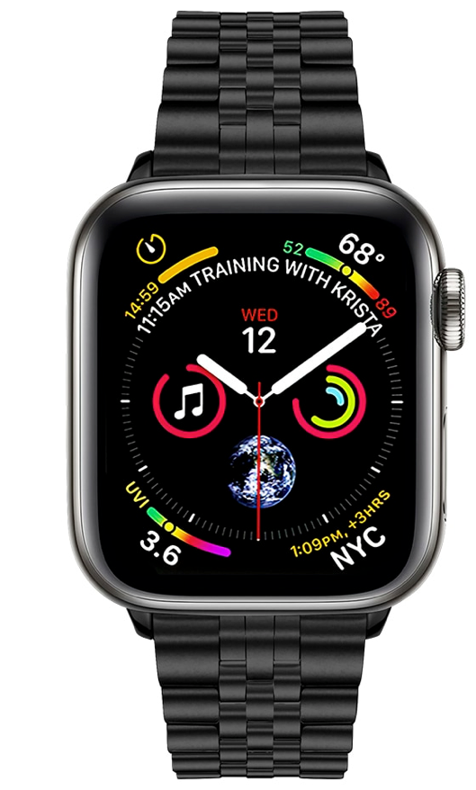 Apple Watch Jubiläumsarmband aus Stahl – Schwarz