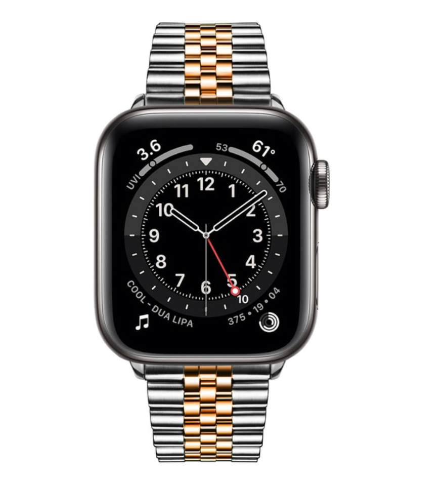 Apple Watch steel jubilee strap - silver rose