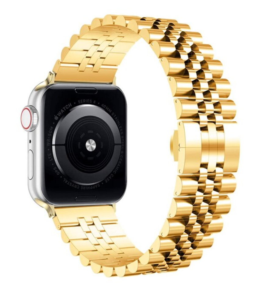 Jubiläumsarmband für die Apple Watch aus Stahl – Gold