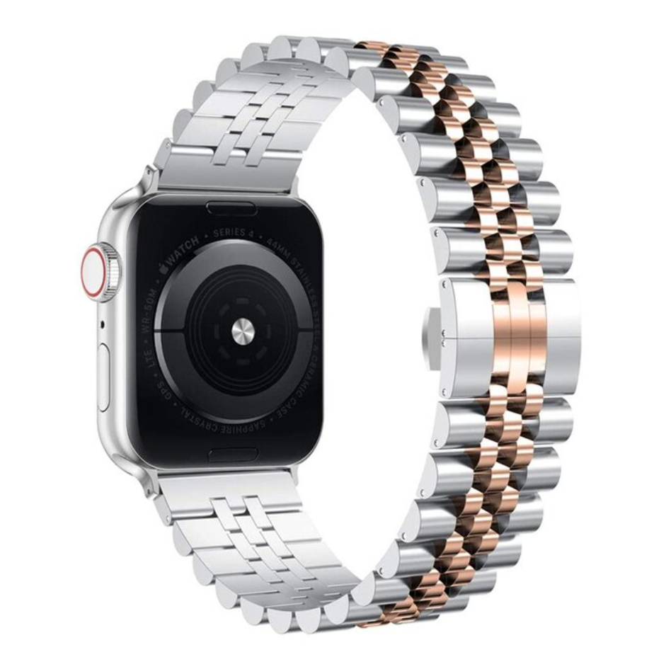 Apple Watch Stahl-Jubiläumsarmband – Silberrose