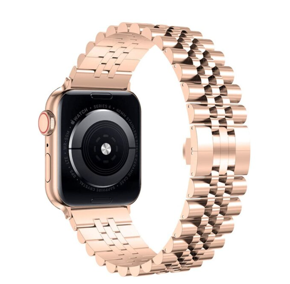 Apple Watch Stahl-Jubiläumsarmband – Rosé