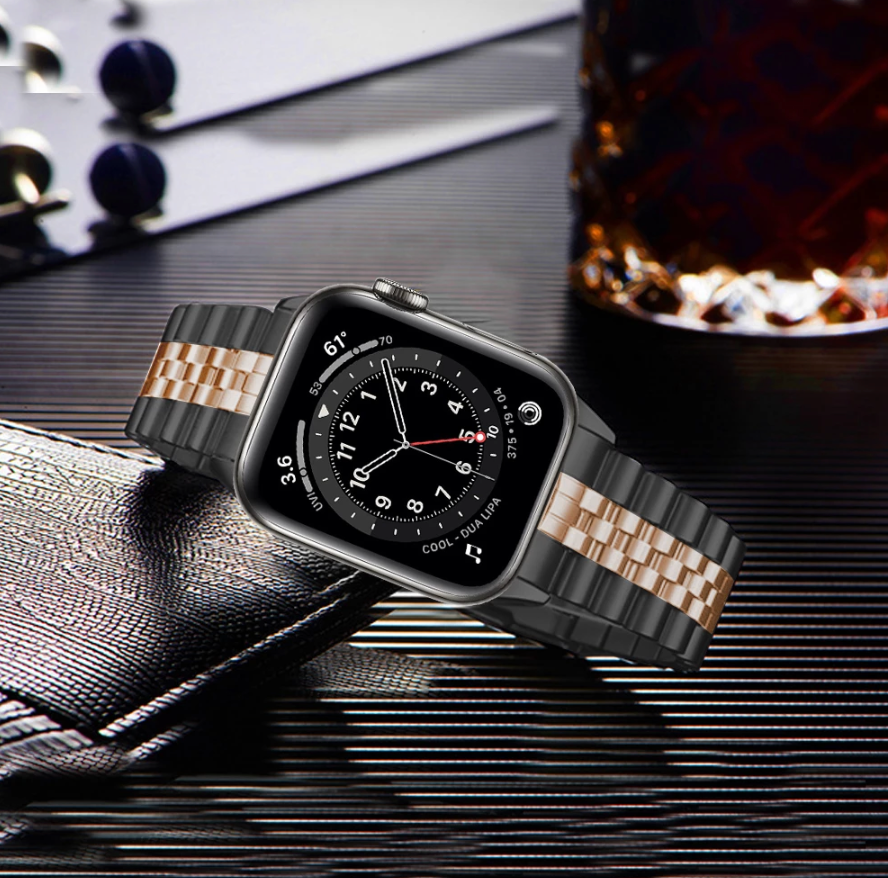 Apple Watch steel jubilee strap - black rose