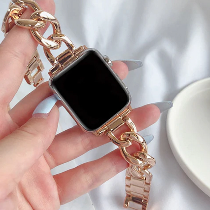 Apple Watch ketting schakel bandje - rosé