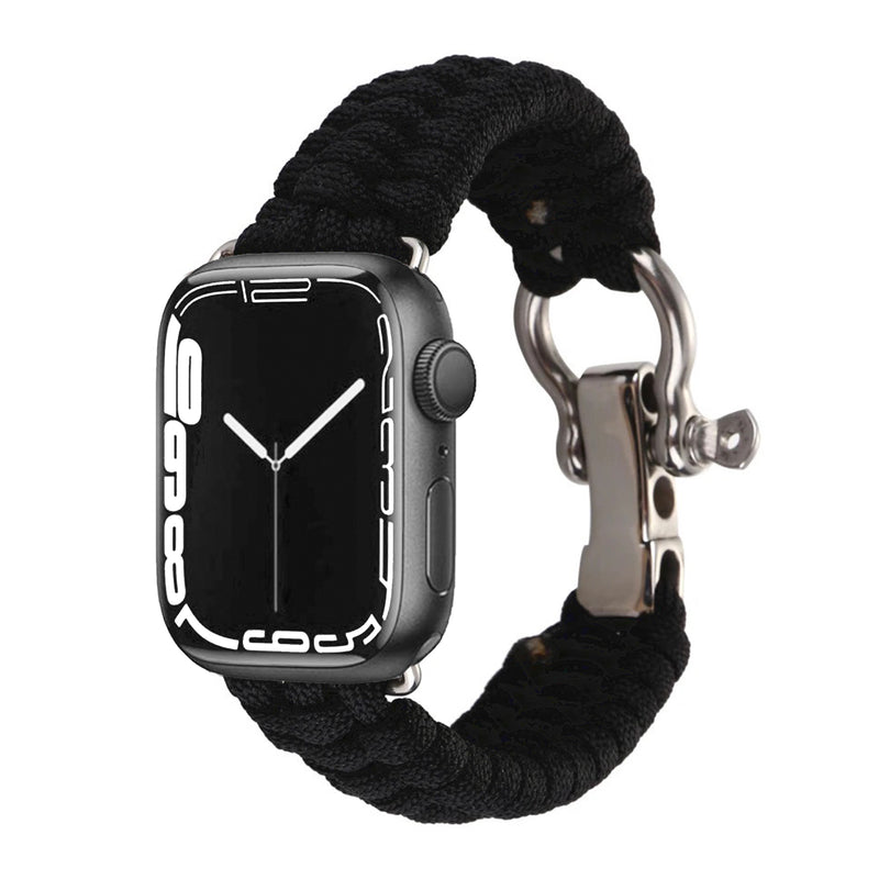 Apple Watch survival rope band - zwart
