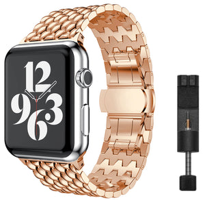 Apple Watch stalen draken band - goud