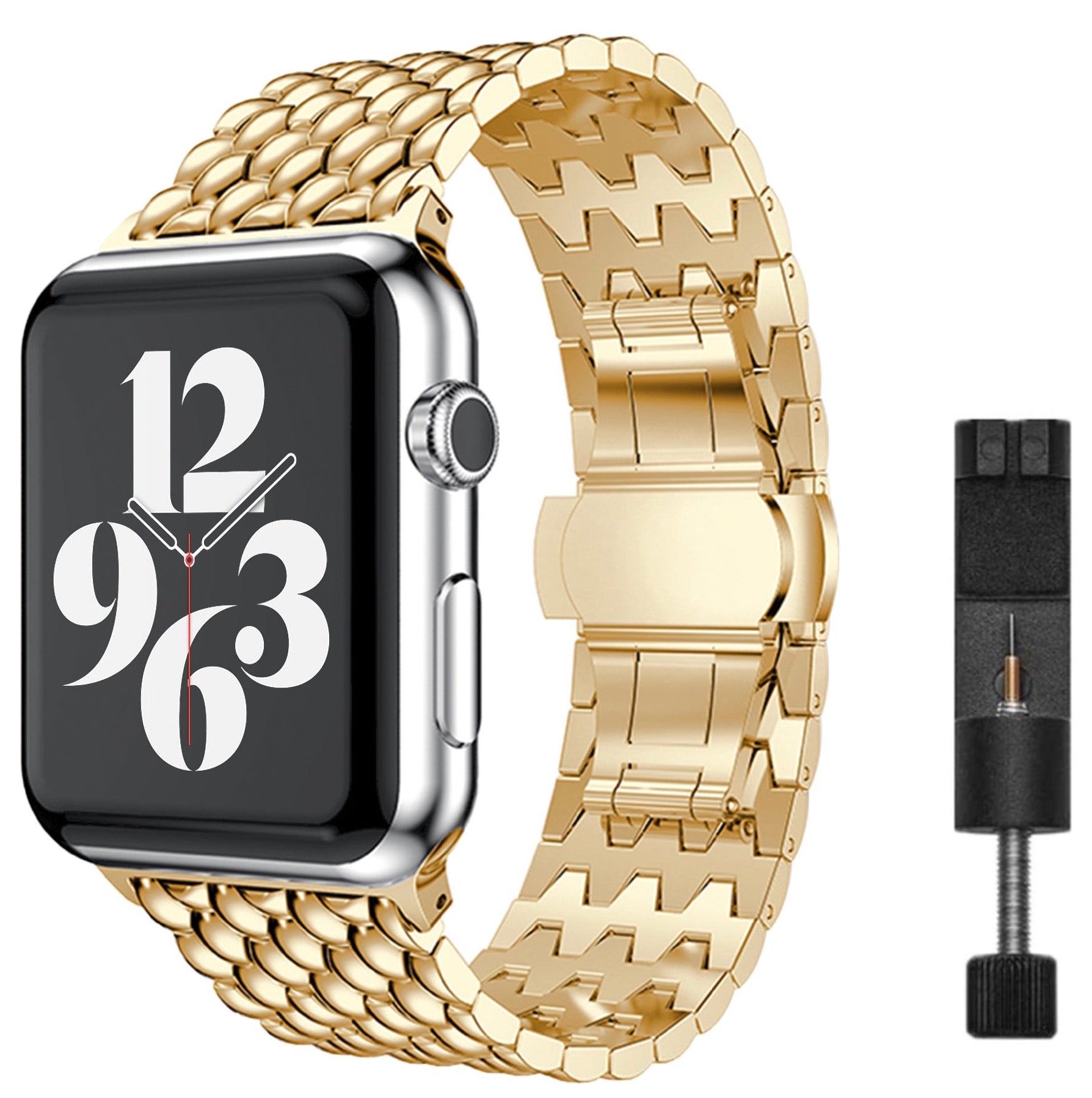 Apple Watch steel dragon strap - gold